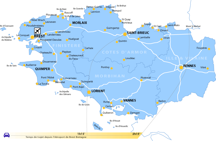 Carte de la Bretagne